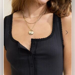 Aerie Sneak Peek Tank Top Black